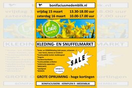 Aankomend weekend lentemarkt bij Stichting Bonifaciuskerk Medemblik