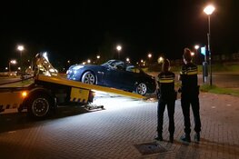 Auto met buitenlands kenteken in brand