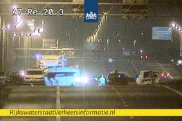 A7 richting Hoorn dicht na ongeluk met meerdere auto's