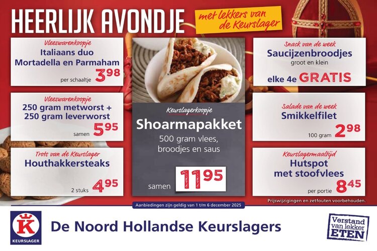 Weekaanbieding bij het Keurslagertrio