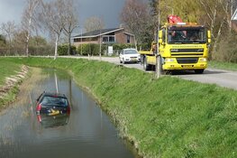 Auto te water in Oosterblokker