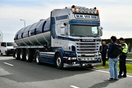 Chaos en veel oponthoud na botsing met tankauto op A7