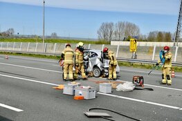 Chaos en veel oponthoud na botsing met tankauto op A7