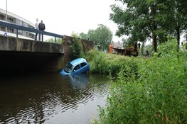 Auto raakt ter water in Zwaag