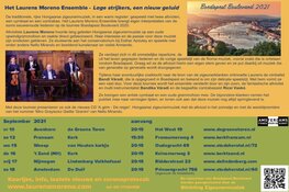 Laurens Moreno Ensemble in de Groene Toren op vrijdag 10 september 2021 om 20:15