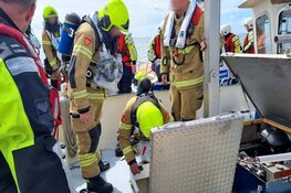 Kleine elektrische brand op motorboot