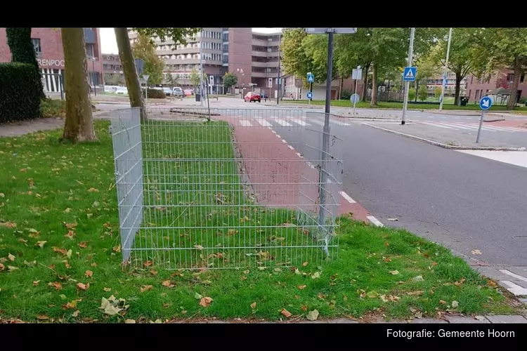 Bladkorven geplaatst voor opruimen van blaadjes