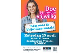 Kom 15 april naar de Vrijwilligersmarkt in Hoorn!