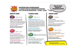 Superhelden Zomerweken: Gratis workshops voor kinderen in Bibliotheek Kersenboogerd en Risdam