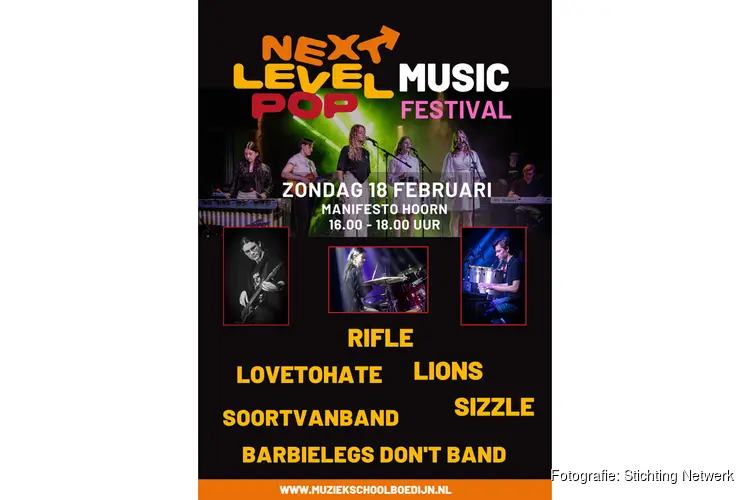 Muziekschool Boedijn presenteert: NEXT LEVEL POP Music Festival
