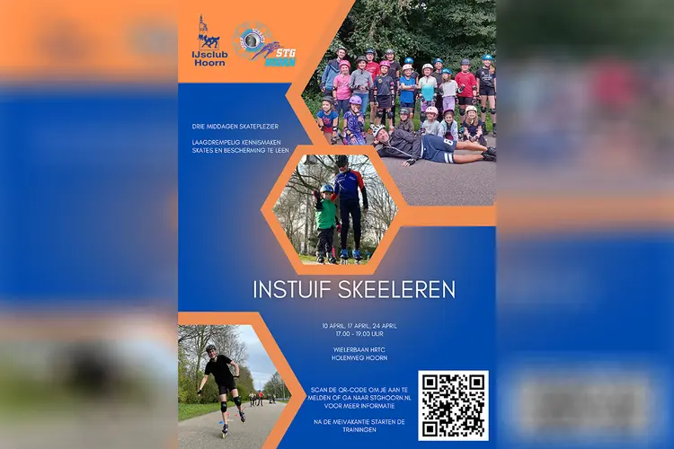Gratis skeelerinstuif bij de Hoornse schaatsverenigingen