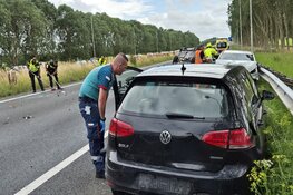 Gewonden en veel schade bij ongeluk op A7
