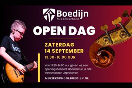 Open Dag Muziekschool Boedijn op zaterdag 14 september a.s.