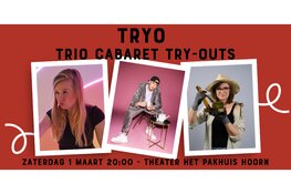 TRYO brengt trio cabaret try-outs naar Hoorn op 1 maart