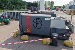 Logo Animal Liberation Front gevonden op container na grote brand bij kippenslachterij