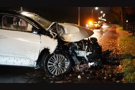 Auto tegen boom in Zwaag, bestuurder aangehouden