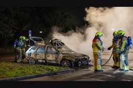 Auto door brand verwoest op honderd meter van brandweerkazerne