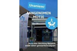 Hoorn Centraal voorheen Fractie Tonnaer: Unanieme steun gemeenteraad voor motie continuïteit Stichting Netwerk