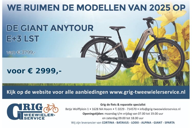 Speciale aanbiedingen bij Grig tweewielerservice