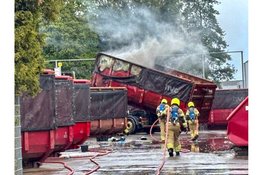 Veel rookontwikkeling bij brand in container bij HVC in Zwaag