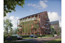 Start bouw duurzaam appartementengebouw Waterroos Kwarts in Rozenbuurt Zwaag