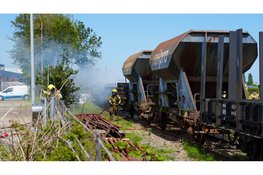 Museumstoomtram vat vlam op station Wognum-Nibbixwoud