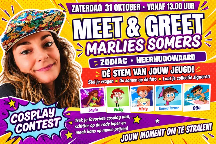 De stem van je jeugd komt naar Heerhugowaard: ontmoet Marlies Somers bij Zodiac!